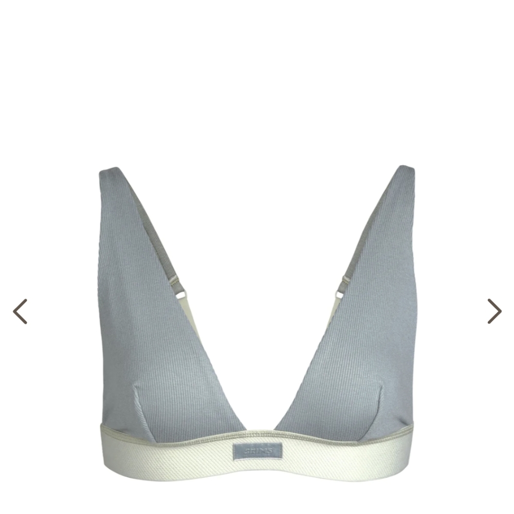 Skims, Cotton Plunge Bralette, size 2X, Color Mineral